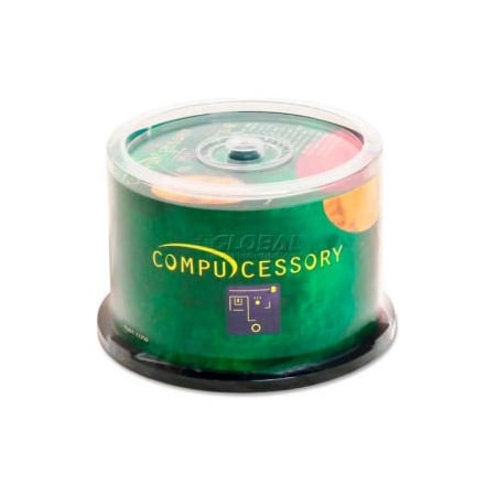 Compucessory Compucessory CD-R Discs, 72250, 52x, 700MB/80Min, Branded, Spindle, 50/Pk 72250